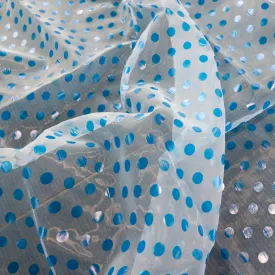 (18C) Polka Dot Organza Fabric