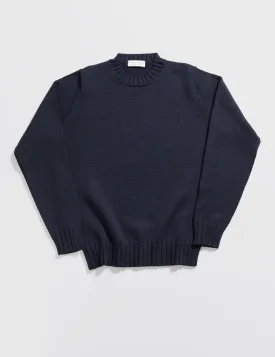 5 Gauge Merino Wool Crewneck - Navy