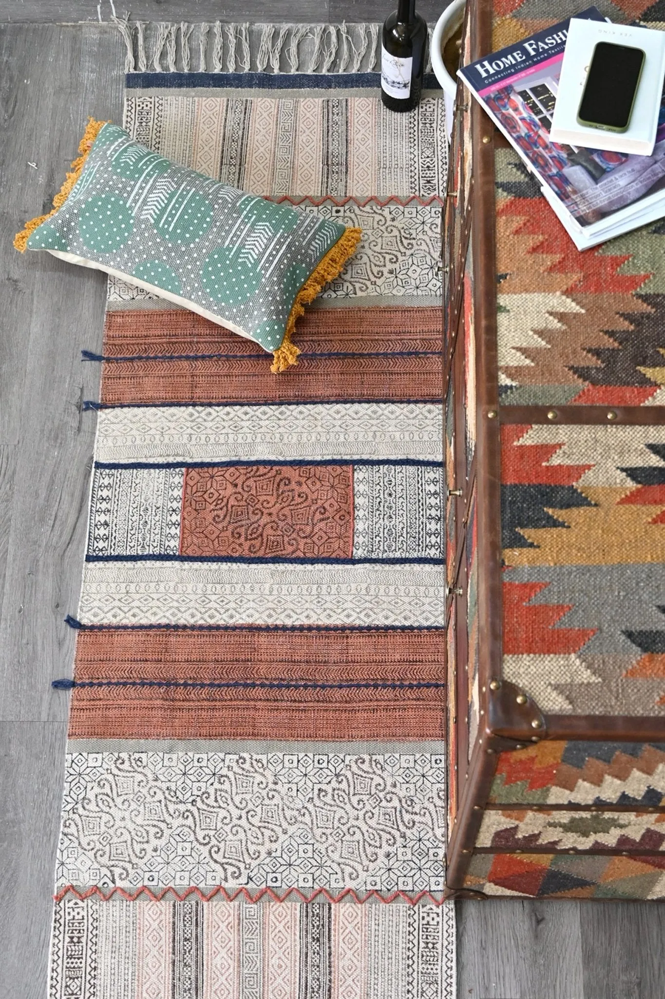 AURORA  - BLOCK PRINTED FLOOR RUNNER