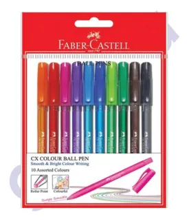 BALLPEN C CLR ASSORTED  10P/BL FCM247011 BY FABER CASTELL