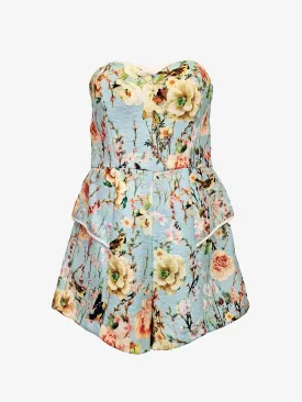 Blue Juice Bustier Floral Playsuit Size 10