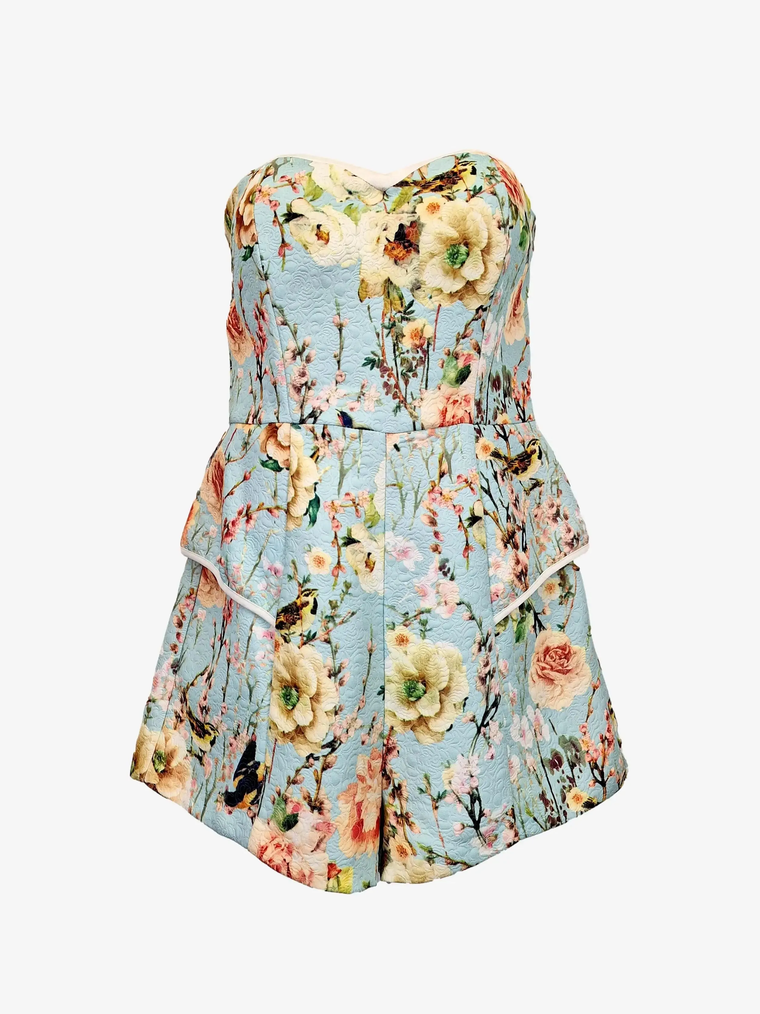 Blue Juice Bustier Floral Playsuit Size 10