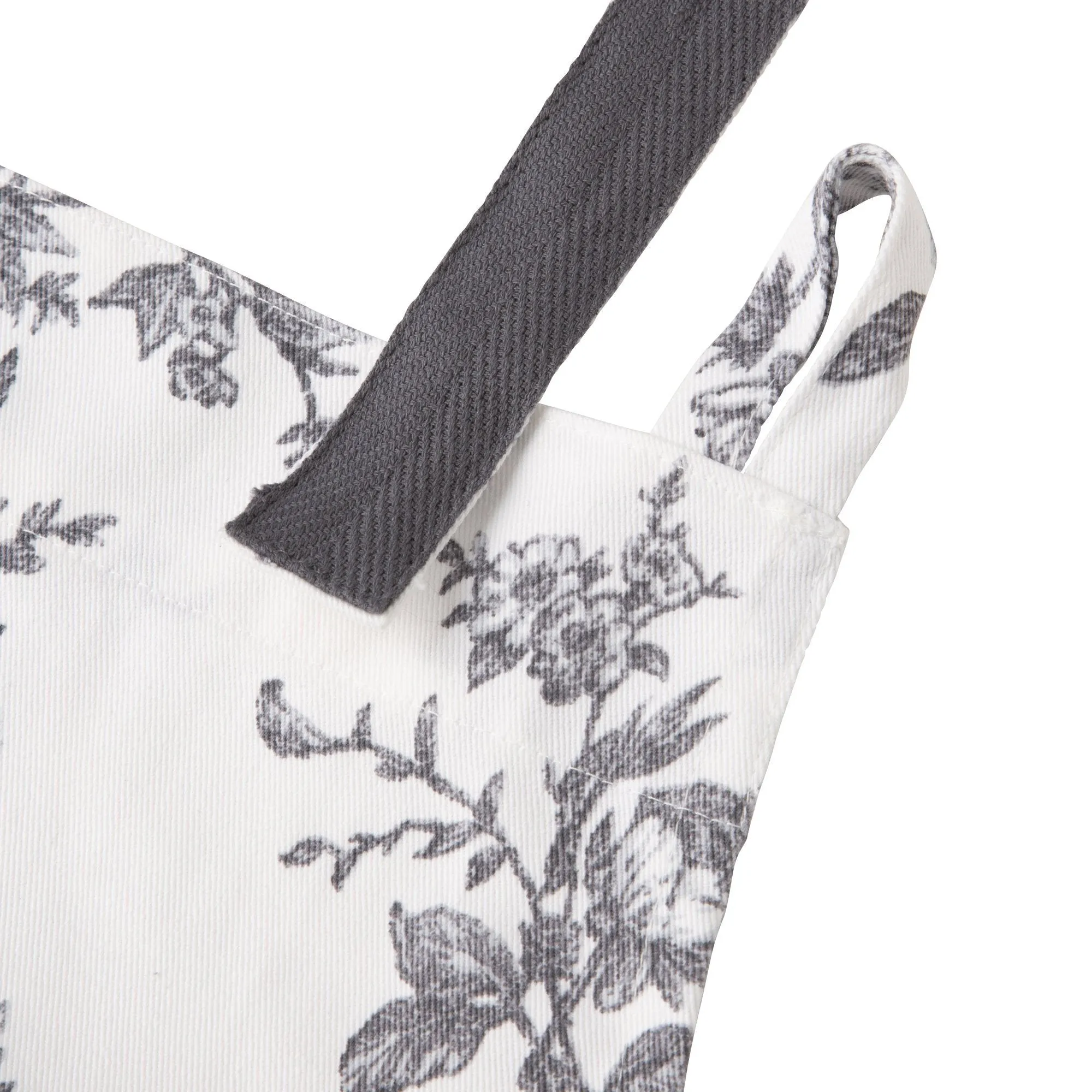 Botanical Cotton Full Apron Gray