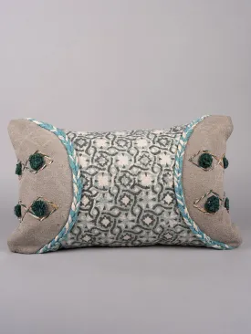 BRAID FUSHION - BLOCK PRINTED LUMBAR CUSHION COVER