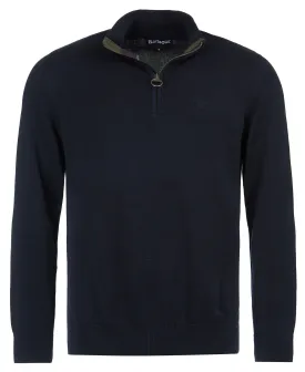 Cotton Half Zip Jumper - Navy