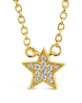 Dainty Everyday CZ Star Pendant Necklace