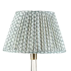 Fermoie Lampshade in Light Blue Wicker