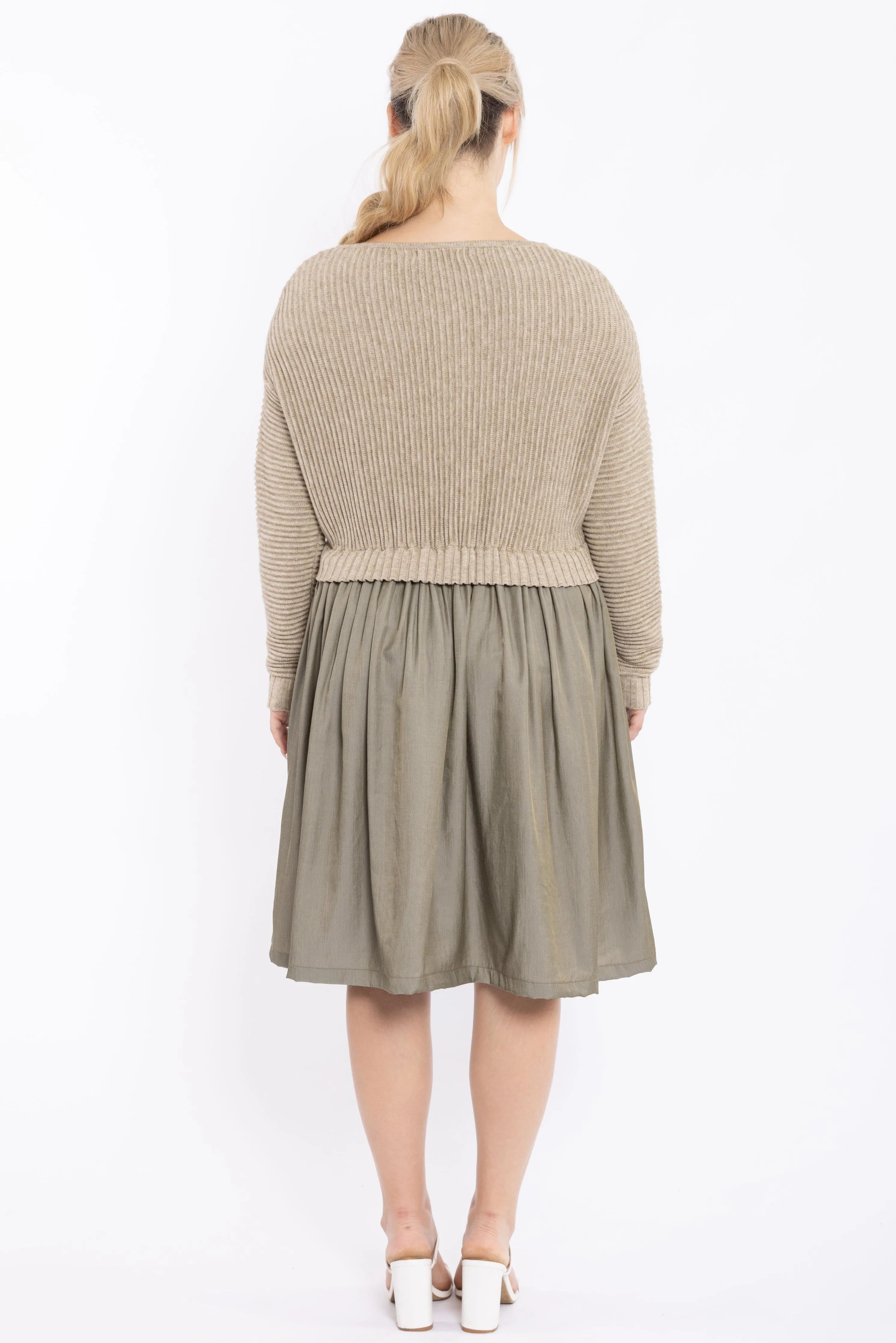 FINAL SALE Lunar Knit Dress in Walnut