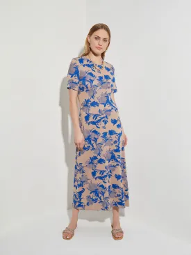 Floral Jacquard Soft Knit A-line Dress