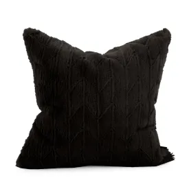 Howard Elliott Collection 20 x 20 Angora Ebony Pillow  - Down Insert