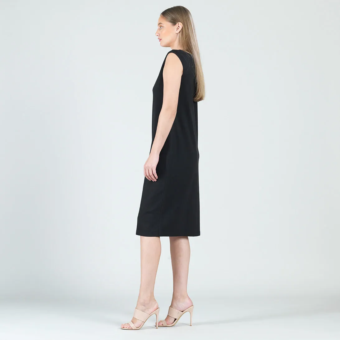 Modal Cotton - Reversible Cut Out Midi Dress - Black - Final Sale!