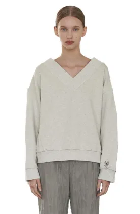 Oatmeal V-Neck Sweater