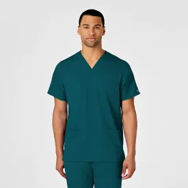 PRO Men's Multi-Pocket V-Neck Scrub Top - Caribbean