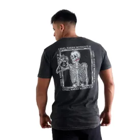 "I Feel Naked Without It" Skeleton Tee (Charcoal)