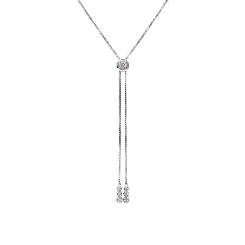 Sora Necklace White Gold Plated