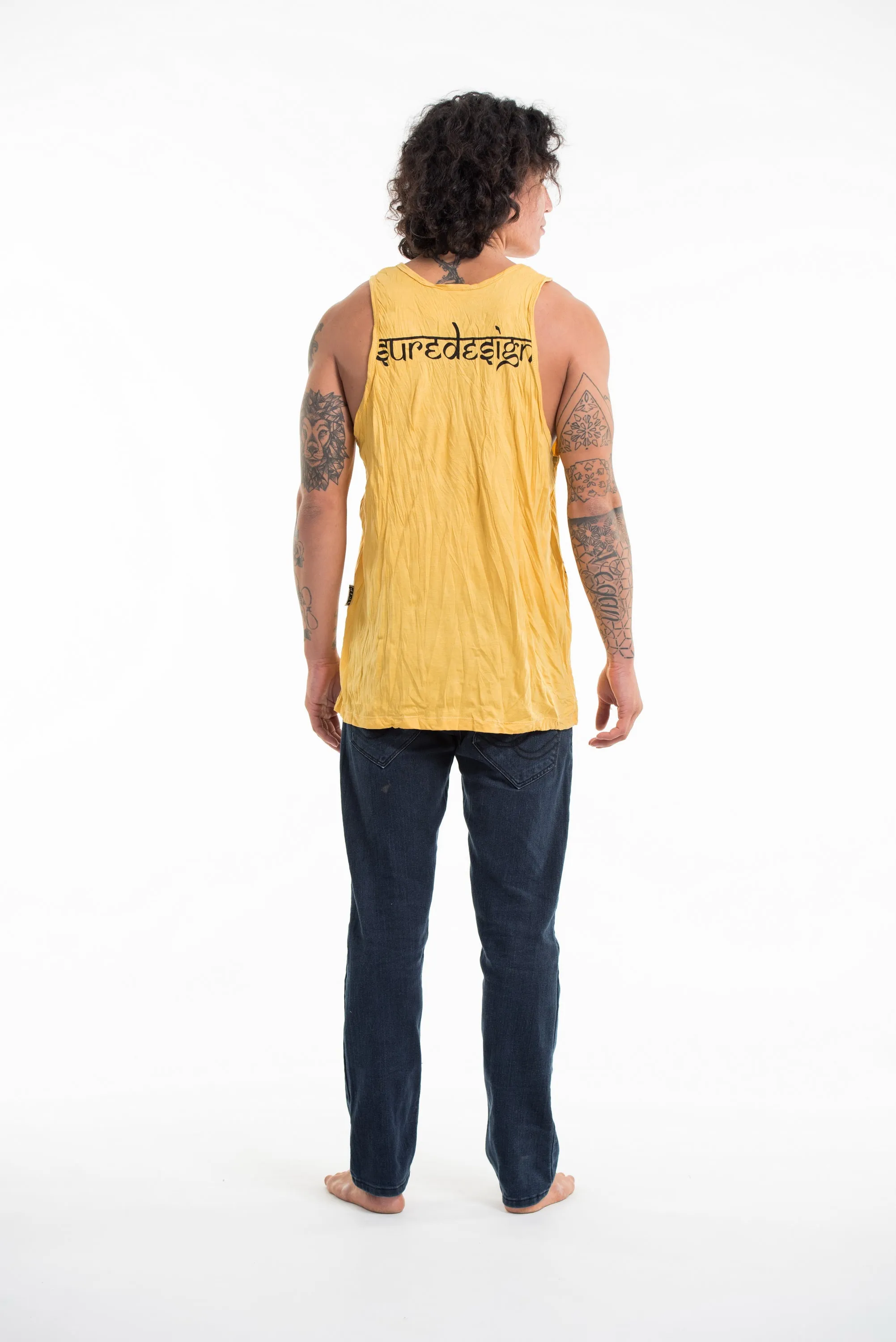 Sure Design Men's Hand of Om Tank Top Yellow