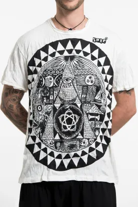 Sure Design Men's Pyramid Eye T-Shirt in White