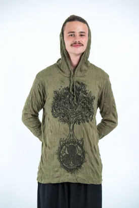 Sure Design Unisex Celtic Tree Hoodie Green