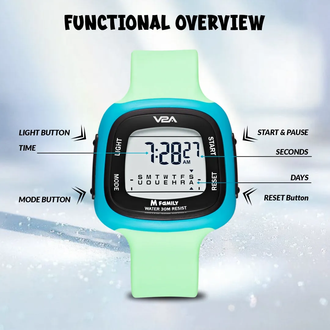 V2A Girls and Boys Kids Watch Gifts for Boys and Girls Age 4-13 for Multi-Functional 30 M Waterproof Digital Sports Watches for 4 5 6 7 8 Year Old Boy and Girls | Birthday Gift for Kids