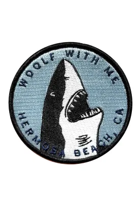 Velcro Patch Shark Hermosa Beach, Ca